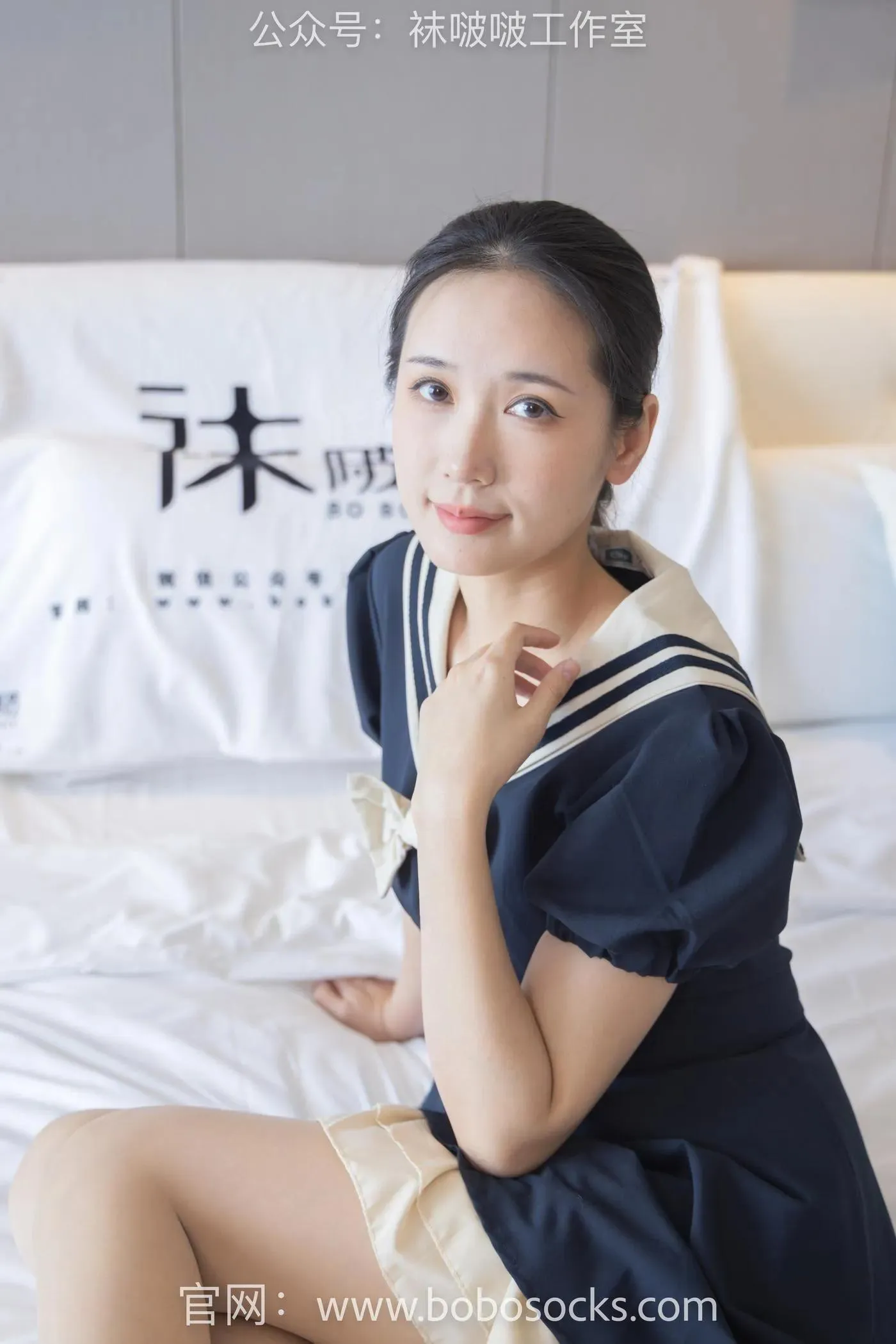 [BoBoSocks袜啵啵]NO.107 小安-平底鞋、白棉袜、肉丝 [140P]插图7